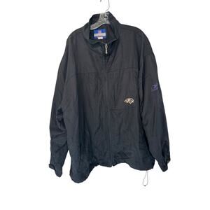 NFL Team Apparel Reebok Men's Black Baltimore Ravens Full Zip Jacket Size‎ 2XL